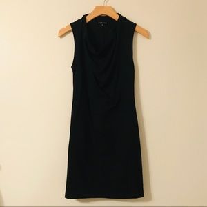 Theory Cowl Black Dress